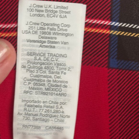 J. Crew Red Plaid Sleeveless Halter Neck Women's Size 12 NWOT - Picture 8 of 9